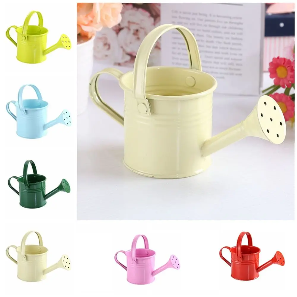 Watering Can Cute Thickened Metal Water Sprinkler S/L Planting Pot Gadget Iron Solid Color Funny Watering Can Garden Supplies