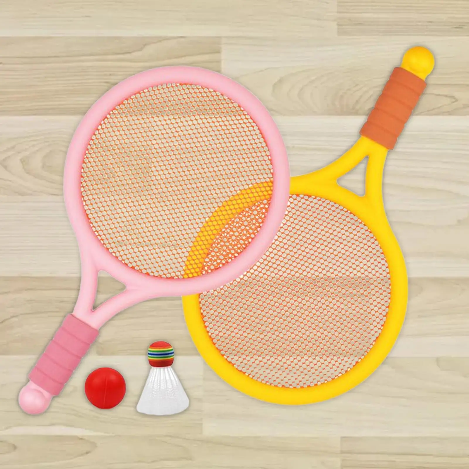 BESPORTBLE 1 Conjunto Jogo De Tênis Infantil Brinquedos De Bola De Raquete  De Esportes Conjunto De Brinquedos De Badminton Bola De Raquete De Malha