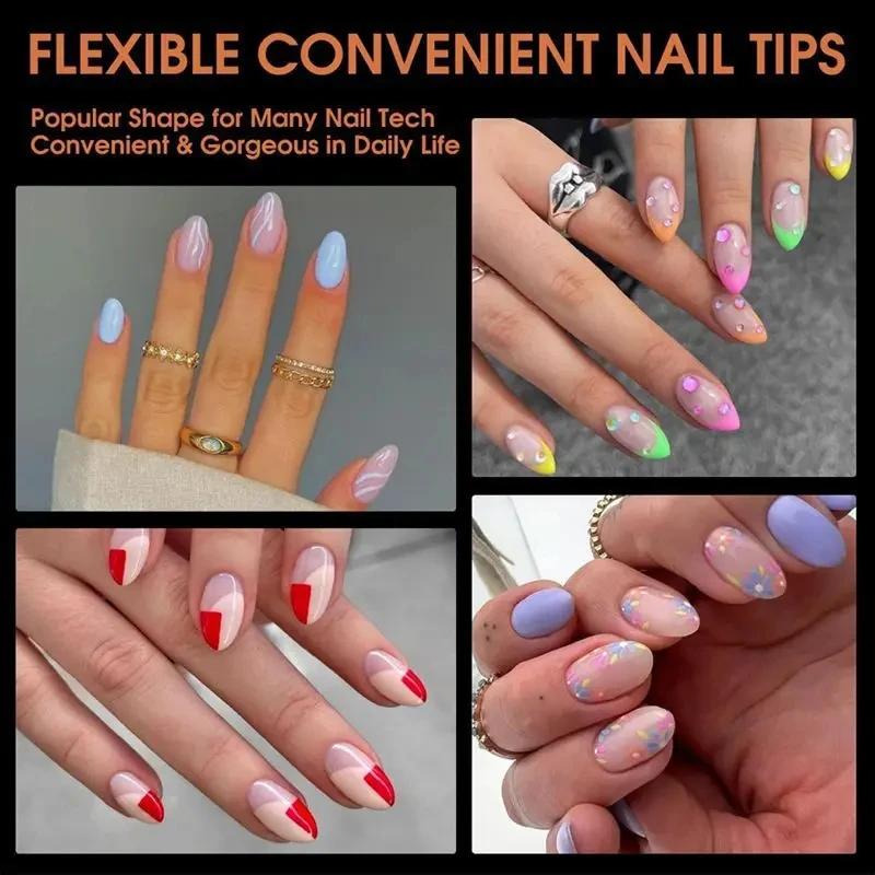 Professional Stiletto False Nails Matte Half Cover Nail Tips Box_voghion.com