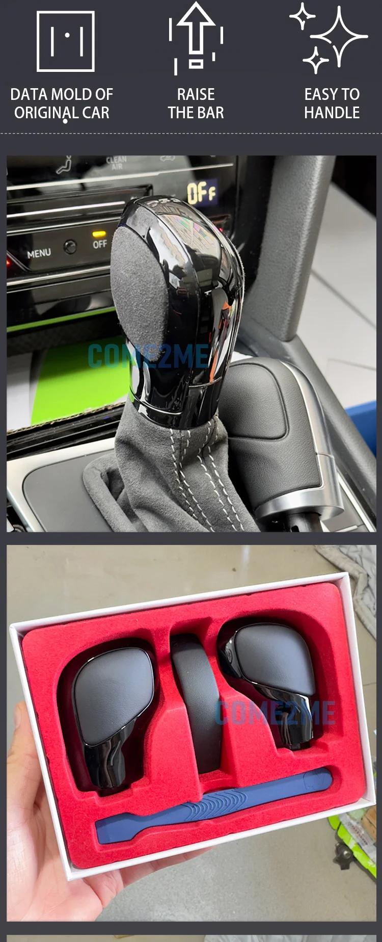 Auto DSG Gear Shift Knob Lever Shifter Hand Ball For VW Golf 6 7 R GTI Passat B7