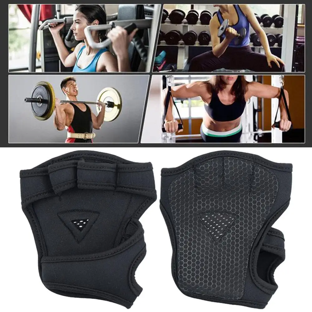 Gym Fitness Heavyweight Training Weightlifting Gloves Men Women Wristbands Non-Slip Half Finger Body Building Workout Gloves 4