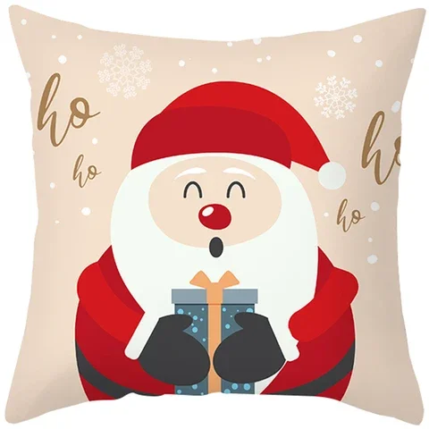 

45x45cm Pillowcase Merry Christmas Decor for Home Christmas 2021 Ornaments Cushion Cover New Year 2022 Noel Kerst Christmas Gift