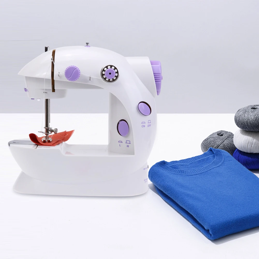 Mini Sewing Machine Multifunctional Portable Home Pedal Stitch Electric  Craft