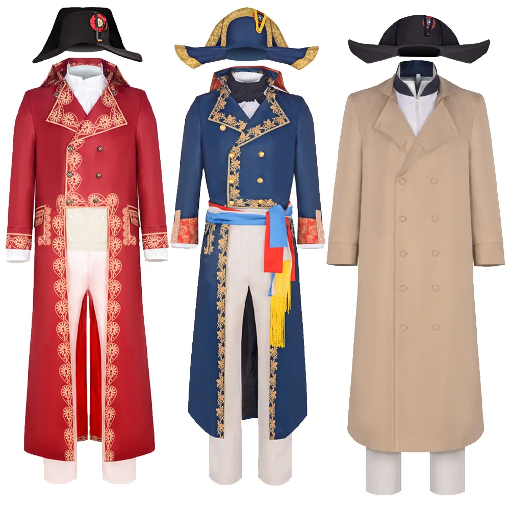 napoleon-cosplay-costume-movie-male-red-blue-brown-uniform-shirt-coat-pants-hat-outfits-halloween-carnival-party-roleplay-suit