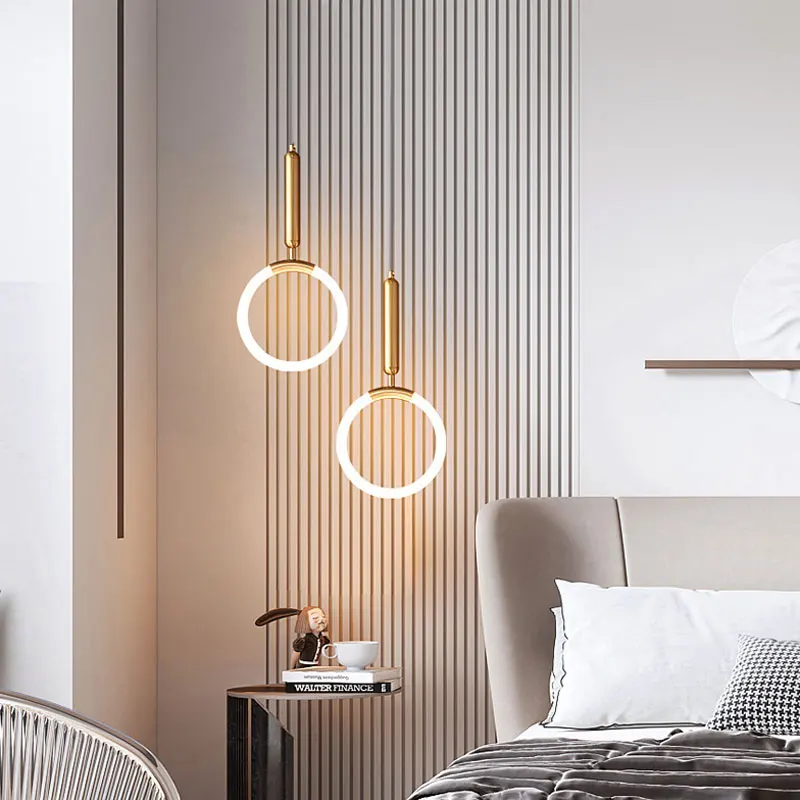 

Post modern Hanging lamp Nordic Simple Bar Pendant light Restaurant Bedroom Bedside Luxury Clothing store Staircase lamp home.