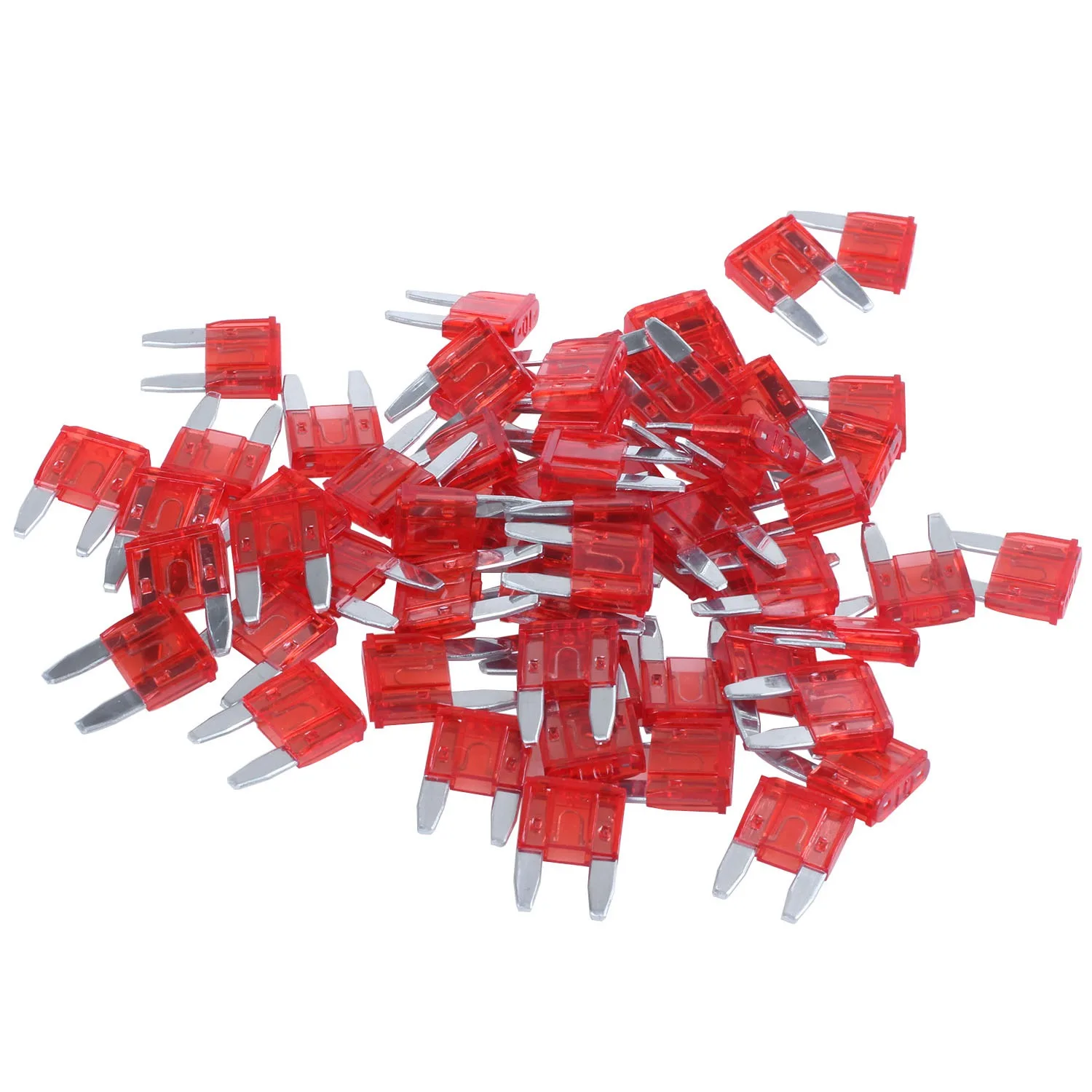 60PCS 10A Auto Mini Blade Fuses Red for Car car fuses kit