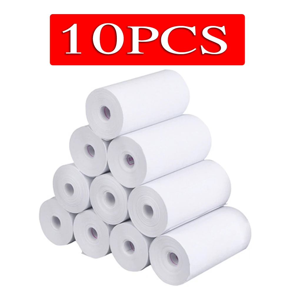 

10 Rolls 57*25mm Thermal Cash Register Paper Invoice Roll Cashier POS Printer Mobile Bluetooth For Bank Restaurant Market Taxi