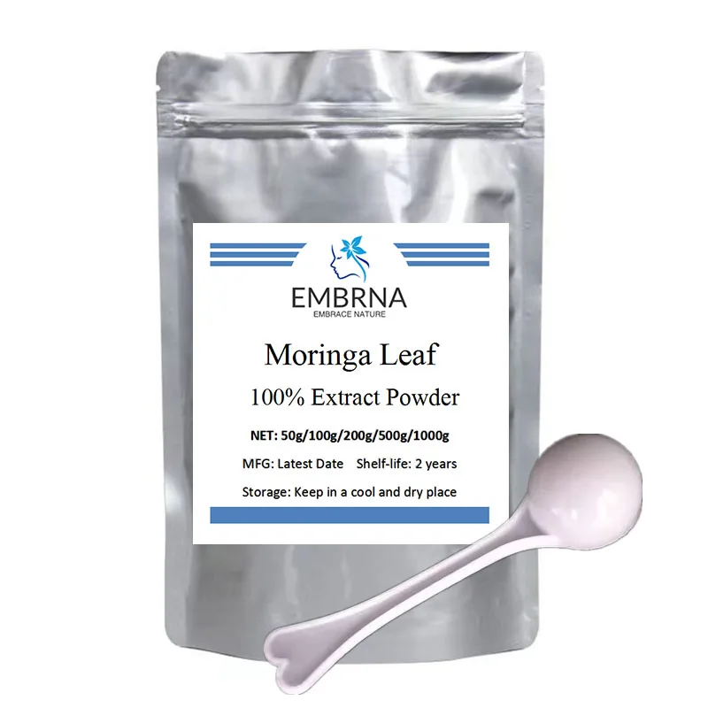 

Free Shiping 100% Moringa Leaf Extract Powder MoringaOleiferaLeaf P.E.