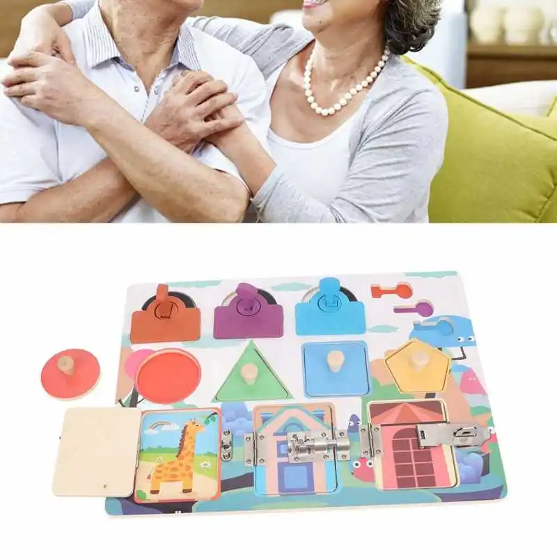 

Back Support Dementia Fidget Toy Calming Improve Hand Eye Coordination Wooden Sensory Toys for Alzheimer's Disease Corrector