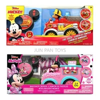 Junior Mickey Minnie Mouse 9" RC Remote Control Bakeshop Cruiser Vehicle Fire Truck Control Remote Car Children Toys Model 1 Pc 1