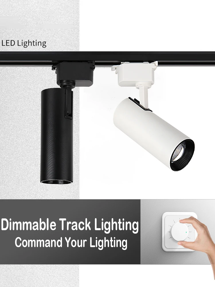 Led Track Light Stepless Dimming Spotlight COB Smart Track Lamp Ceiling lighting For Clothing Stores Home Kitchen Bedroom ceiling track light