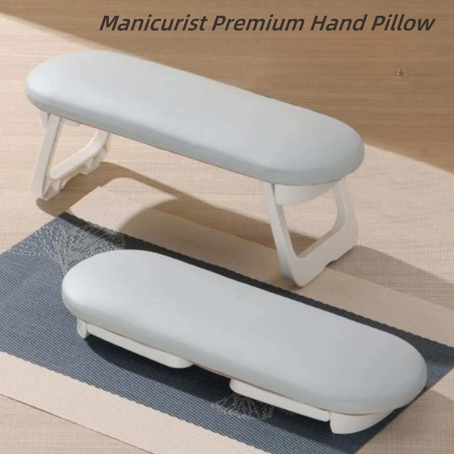 Fashion Nail Armrest Foldable PU Leather Nail Hand Rest with Table Pad
