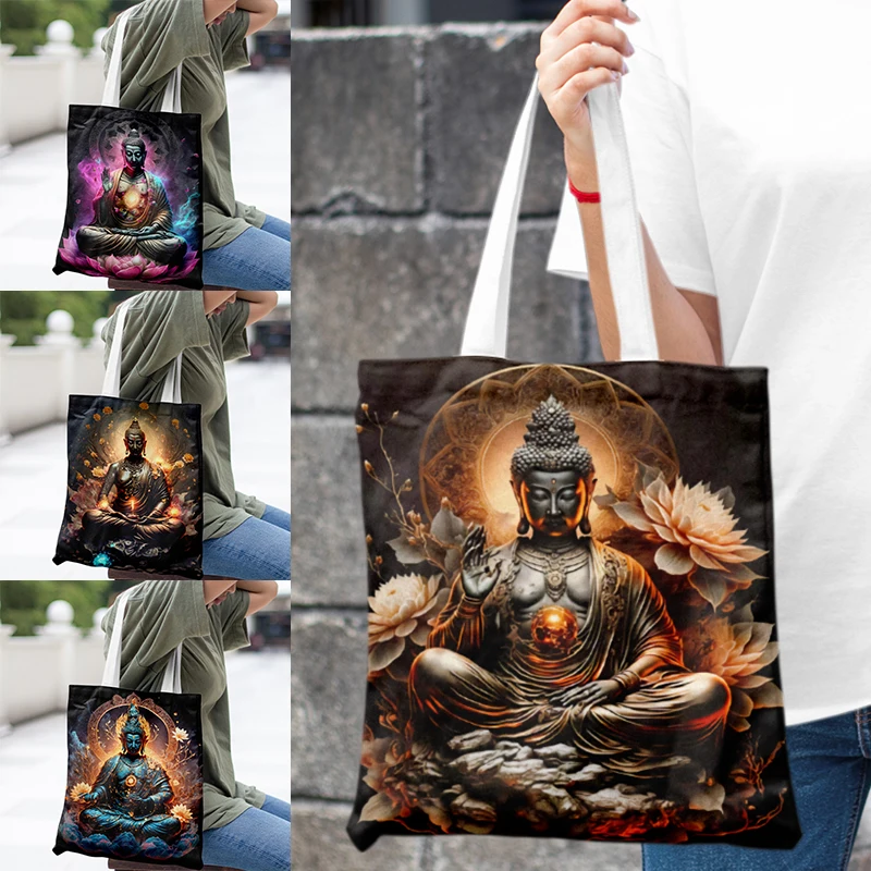 

Женская Холщовая Сумка-тоут Maitreya с рисунком Будды