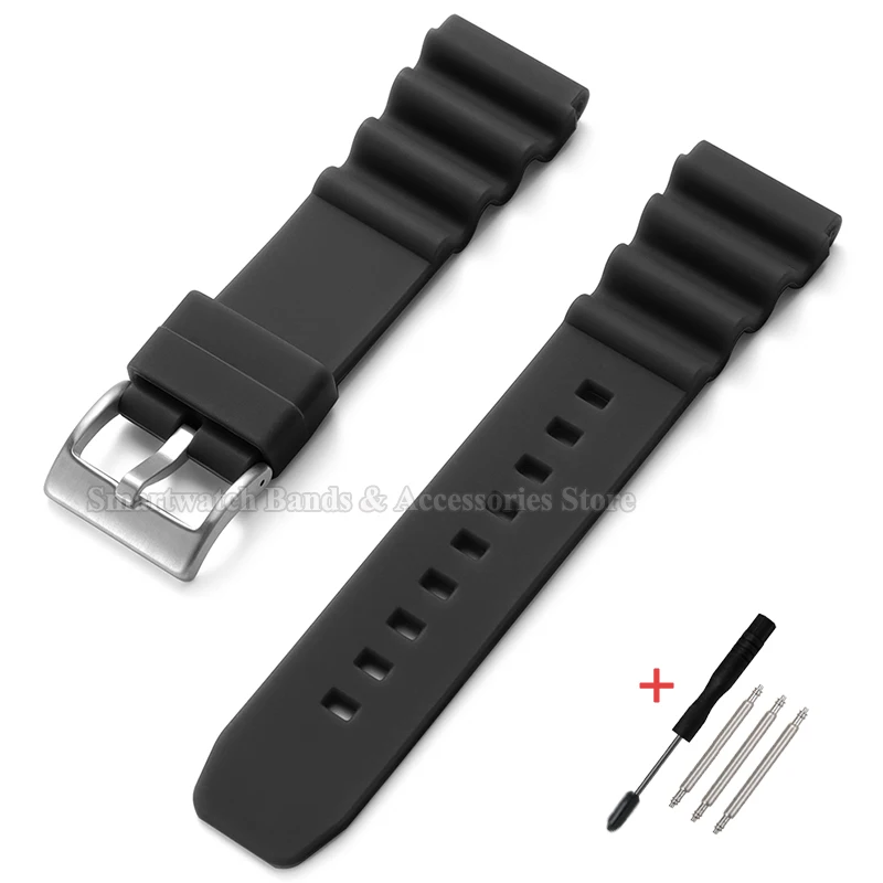 Silicone Waterproof Diving Wristband, 20mm/22mm - Premium Strap