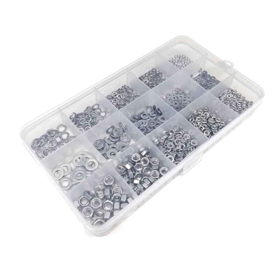1 Box 1125pcs M2 M2.5 M3 M4 M5 304 A2-70 Stainless Steel Mix