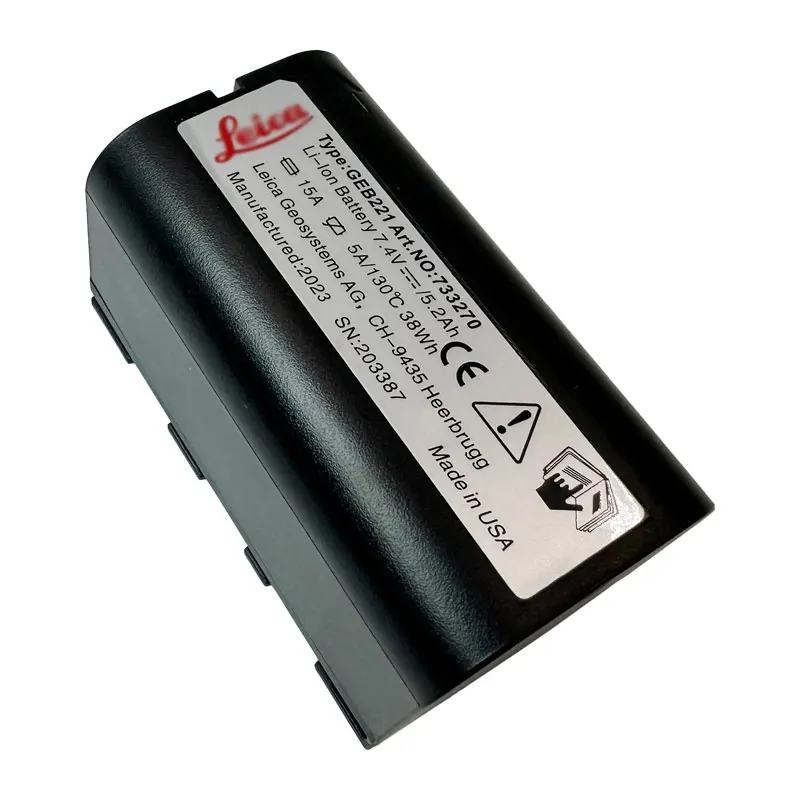 

GEB221 Li-ion Battery For Leica TS02 TS06 TS09 TPS1200 ATX1200 Series Surveying Total Station 4400mAh 7.4V ​GPS Battery Black