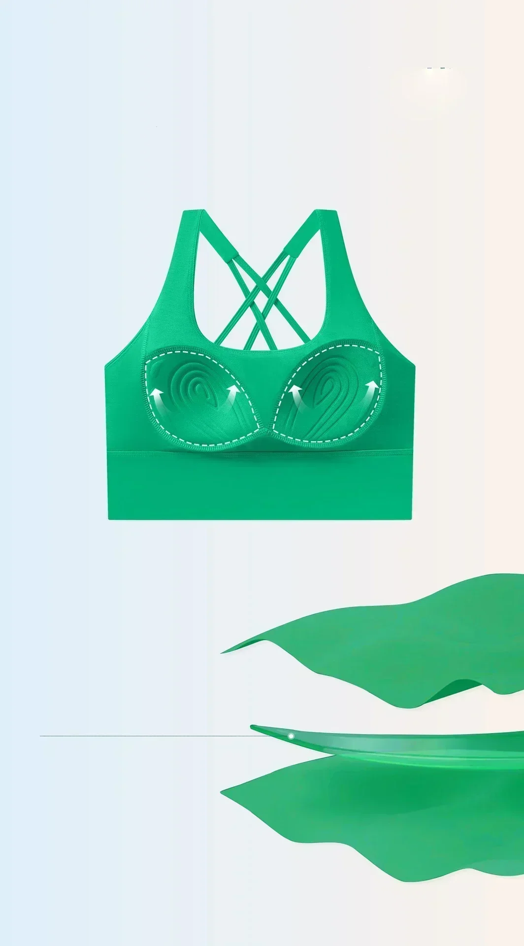 Description Picture 5 of itemLemon Integrated Fixed Cup Cross-Backless Sports Bra Gym Outdoor Fitness Jogging Sportswear Vest Yoga Under wear Women Clothing