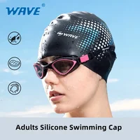 Silicone Swimming Cap Adults Waterproof Summer Swim Pool Cap Elastic Protect Ears Protection Long Hair Diving Hat 1