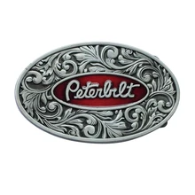 

Peterbilt Truck Mens Belt Buckles Oval Flower Hot Sales Fashion Hip Hop Western Cowboy Buckle DS21-001 Drop Ship