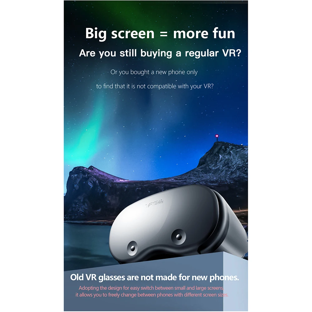 Pro X7 VR Headset With Adjustable High-Definition Lens VR Goggles 3D Gaming Experience For 5-7 Inches Smart Phones