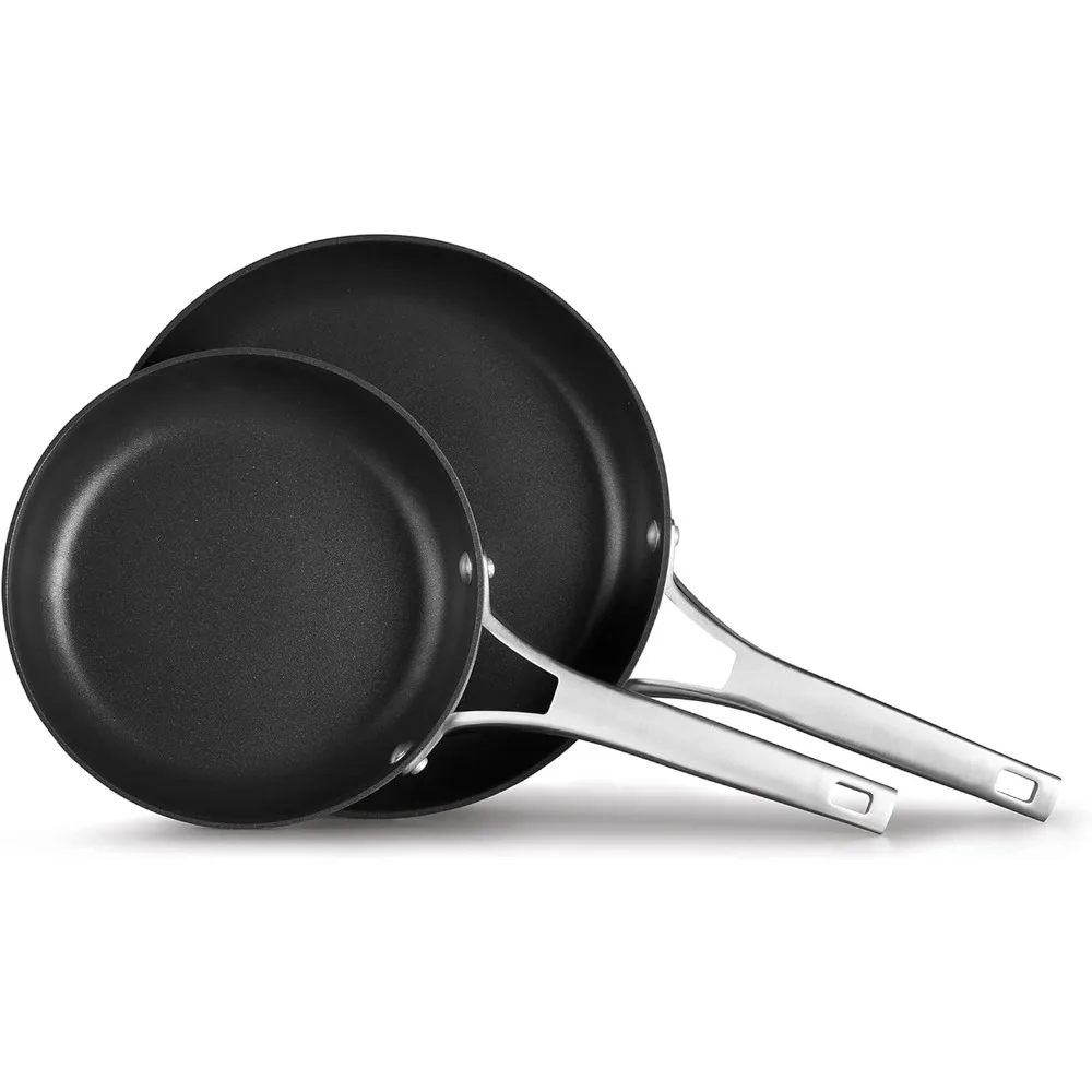 

Premier Hard-Anodized Nonstick Frying Pan Set, 8-Inch and 10-Inch Frying Pans