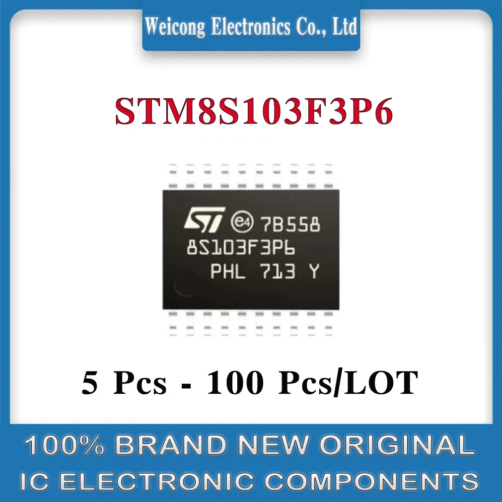 

STM8S103F3P6 STM8S103F3P STM8S103F3 STM8S103F STM8S103 103F3P6 STM8S STM8 STM IC MCU Chip TSSOP-20