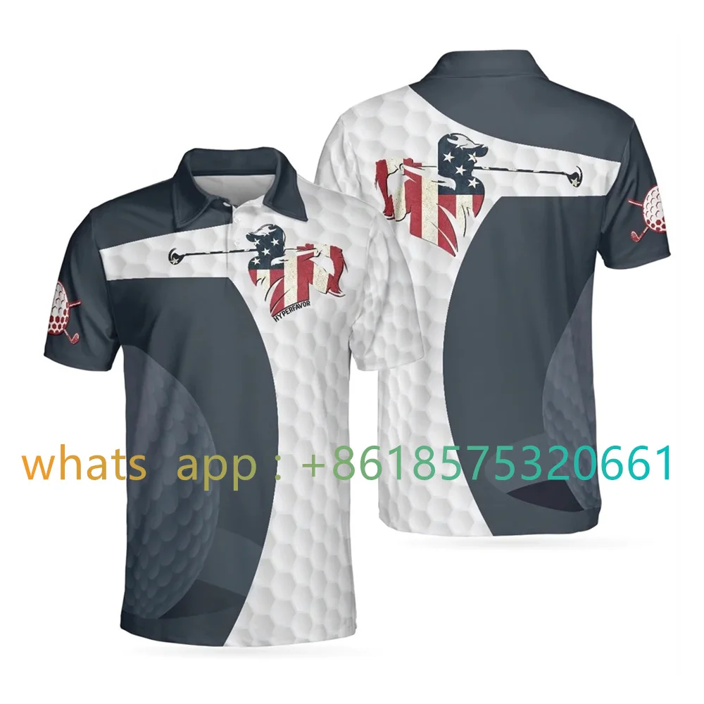Usa Summer Golf Long -sleeved Sports Leisure Outdoor Air -drying Polo Shirt High -quality T -shirt
