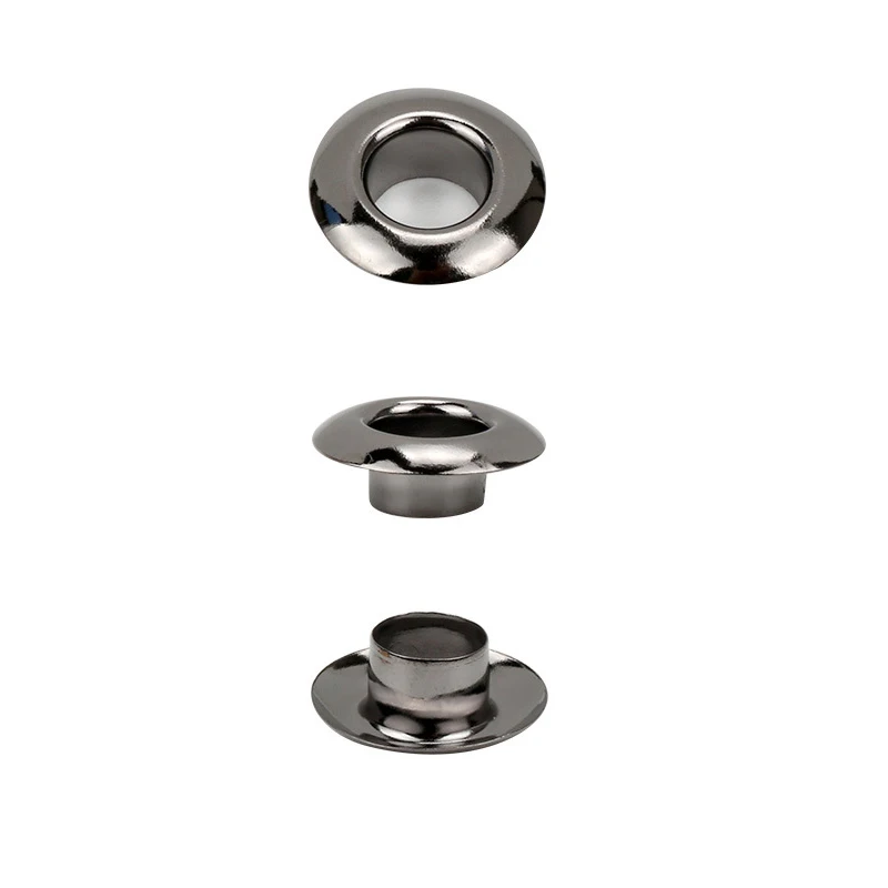 100sets Bright Cambered Mushroom Shaped Brass Eyelets with Grommet for Scrapbooking Cap Leathercraft Bag Clothe Accessories