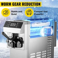 VEVOR 13L/H Commercial Soft Ice Cream Maker Single-Flavor Benchtop 1200W Countertop Vending Machine for Business Snacks Drinks 2