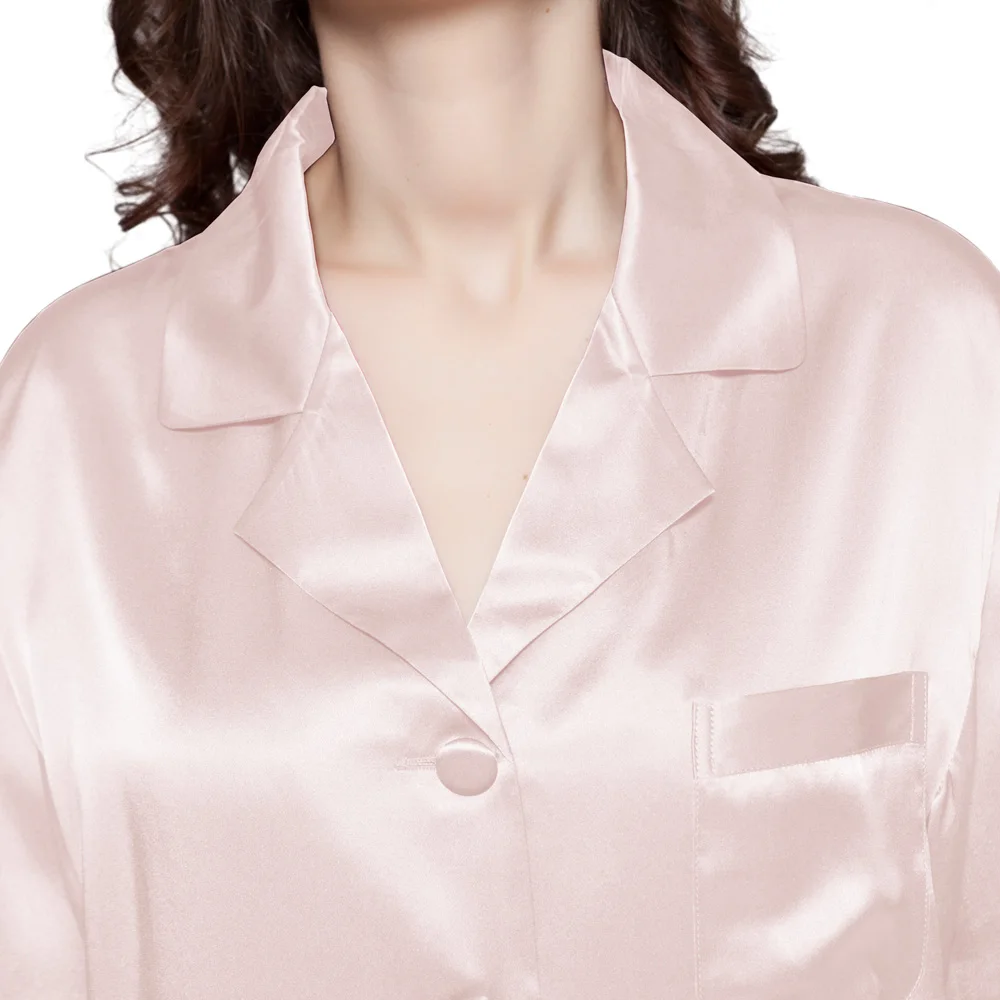 Silk Pajamas Set Women Pure 19 Momme Ladies Sleepwear Luxury Natural Full Length Women's Clothing Free Shipping