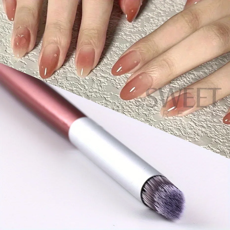 3pcs Ombre Nail Brush Pen Oblique Round Head Gradient Painting UV Pen Drawing Design Professional Gel Manicure Tool Supplies Kit