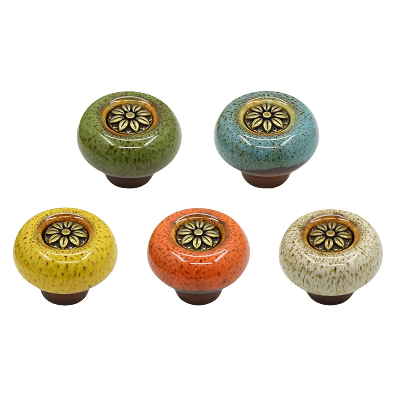 Ceramic Door Knob Cabinet Dresser Handles Furniture Dresser Knobs Hardware Single Hole Handles for Shoe Box Cabinets Kitchen