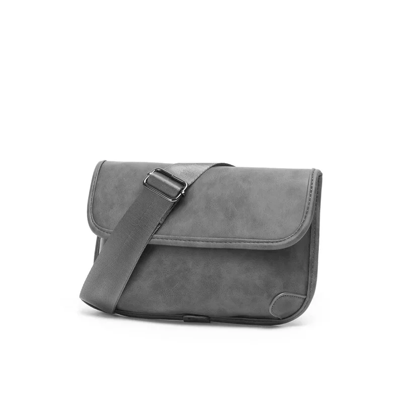 New Trendy Men's Crossbody Bag Single Shoulder Cross Body Bags Men Fashion Brand Design Shoulder Bag Gray Small Square Bag Mens - 2