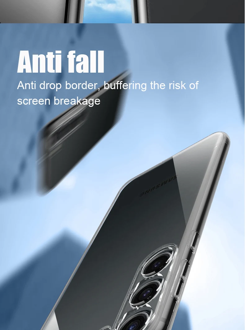 Transparente Handyhülle für Samsung Galaxy A17 A07 A16 A26 A36 A06 A05S A15 A25 A35 A55 A56 A54 A34 5G Durchsichtige Silikon-Softcase – Detail 4