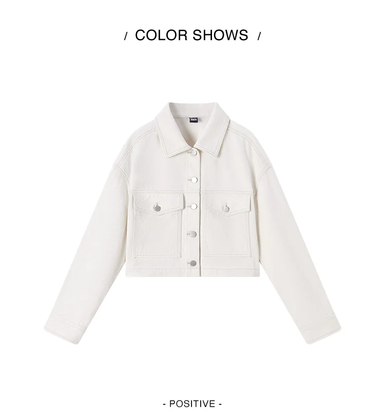 Denim Jacket Women Short Style Slimming Diamond-patterned Spring New Pure Cotton Drop-shoulder Jacket