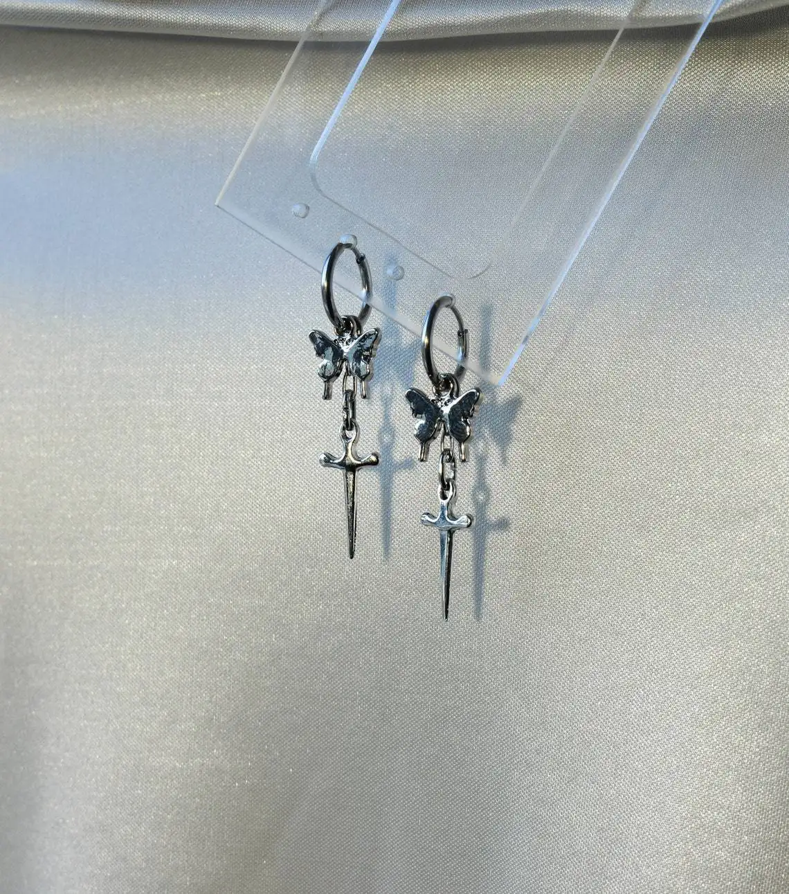 

Gothic unique fashion! Butterfly Blade Earrings Showcase Unique Charm Delicate Earrings Pair Halloween Gift