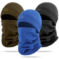 Tactical Fleece Hat&Scarf Set Thermal Head Cover Winter Warm Balaclava Face Mask Sports Cycling Bonnet Neck Protector 1