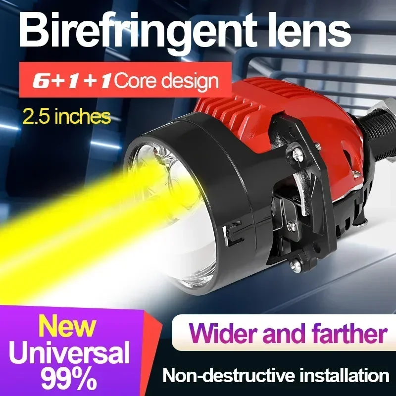 

Upgrade Your Car Headlights with 2.5 Inch Bi Led Laser Projector Lens - Hi Lo Beam Laser 6500K with H4 H7 H11 9005 9006 Sockets