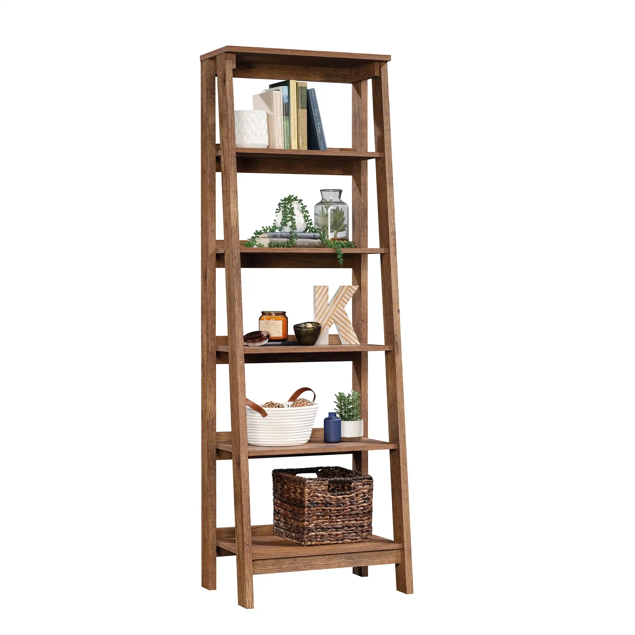 

Sauder Trestle 5 - Shelf Bookcase, Vintage Oak Finish