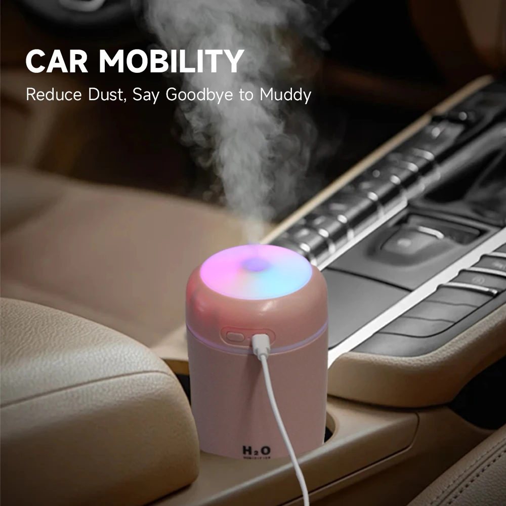 Mini USB Car Humidifier Mute Aroma Diffuser Portable Essential Oil Diffuser Sprayer Mist Maker Vehicle-mounted Humidifier
