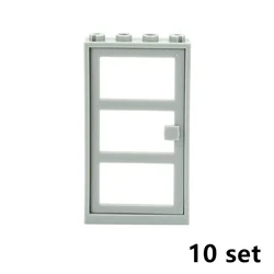 DIY City Friends House Building Blocks Set with Fence, Stairs, Ladder, Gate, Door, Window, and Garden Figures (Light gray B)