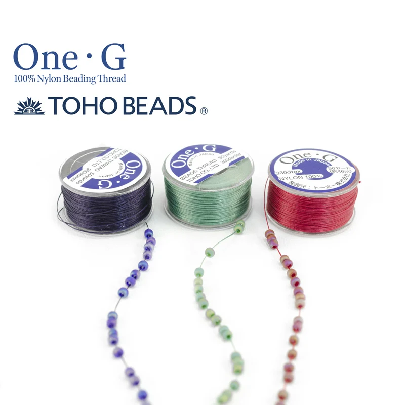 

100% Original One-G TOHO Beading Thread 330Dtex 50Yards/Roll Nylon Thread For Handmade Bead Weaving