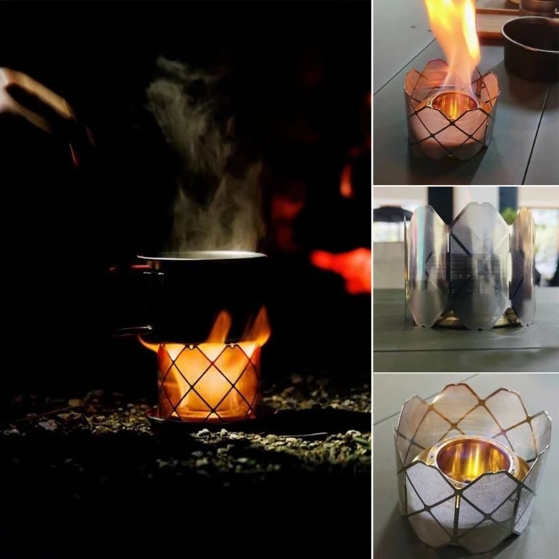 Backpacking Alcohols Stove Windbreak Plate Lightweight Stainless Steel Stove Folding Windscreen For Outdoor Camping Use 5