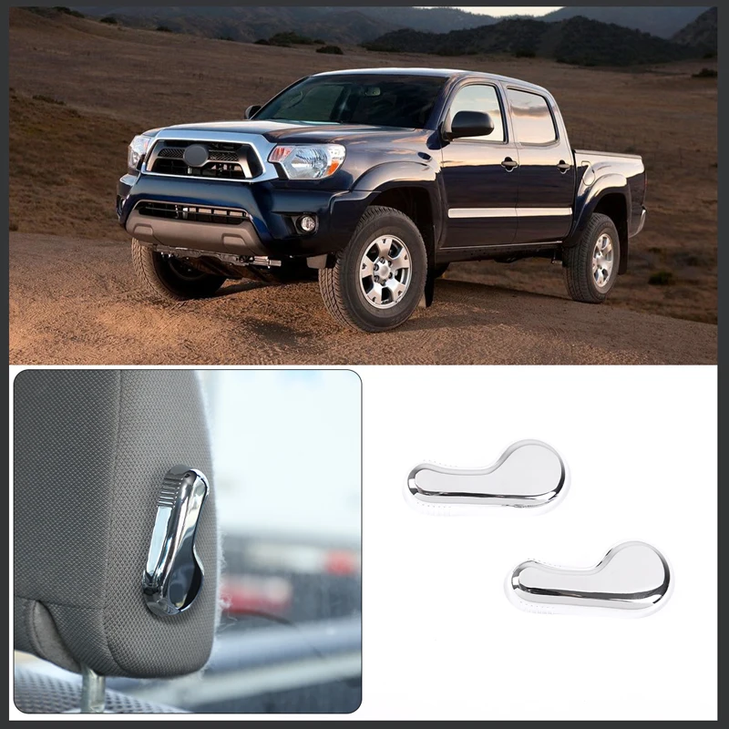 

Яркий серебристый чехол для подголовника сиденья автомобиля Toyota Tacoma ABS 2011-2015, аксессуары для автомобиля