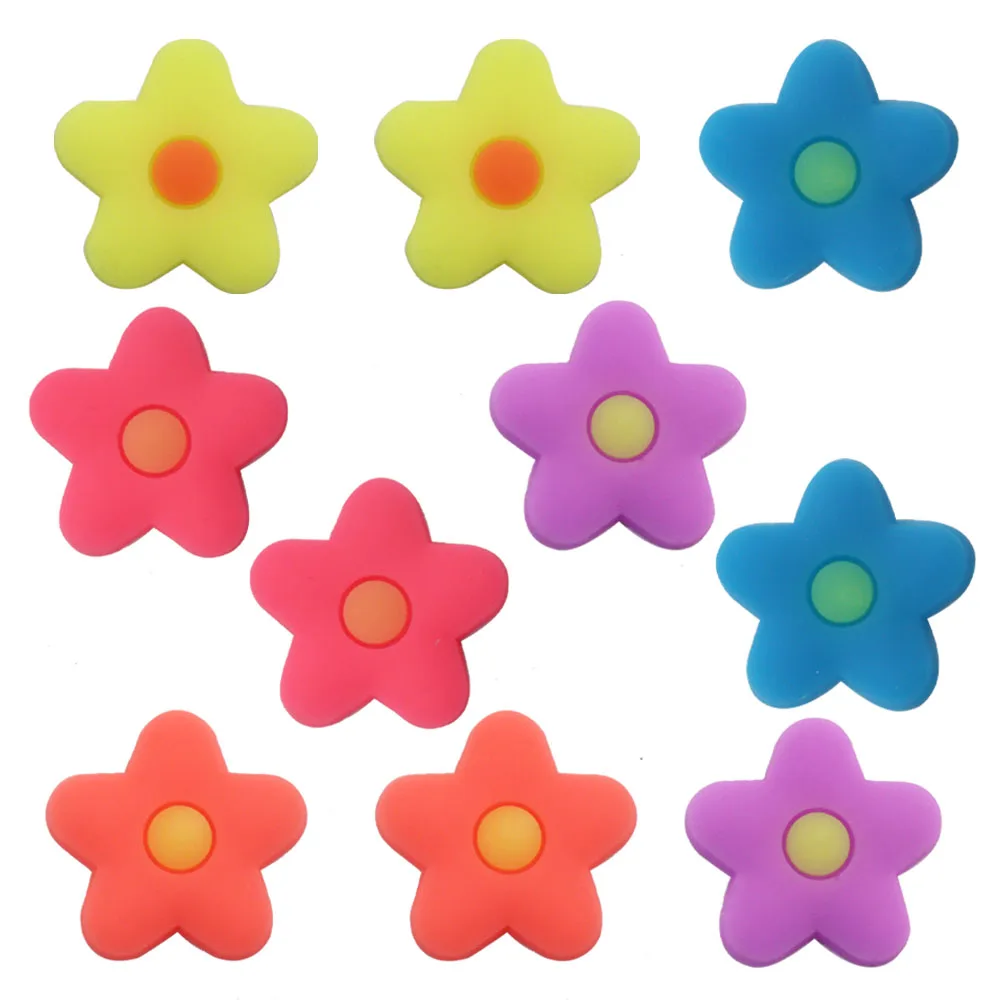 

1 шт. мультяшная цветная серия цветов из ПВХ обувные шармы аксессуары Пряжка для обуви подходит для DIY браслета Croc Jibz детский праздничный подарок