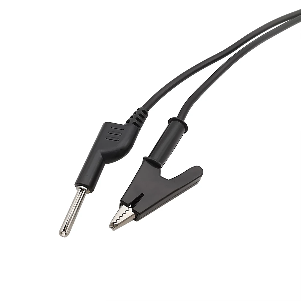 1Pair 4mm Banana Plug to Alligator Clip Stackable Multimeter Test Leads Probe Cable Wire Electrical Tools alligator clips,electric test clamp,test leads