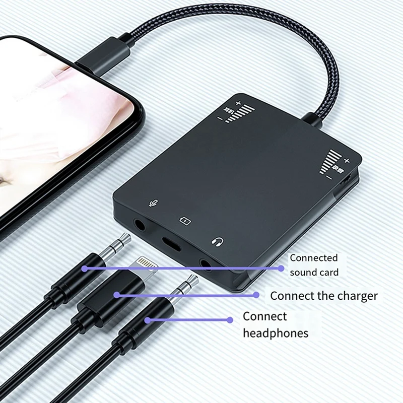 Live broadcast No. 1 applies to Apple Type-C Line PK no noise Xiaomi Huawei mobile phone sound card live converter