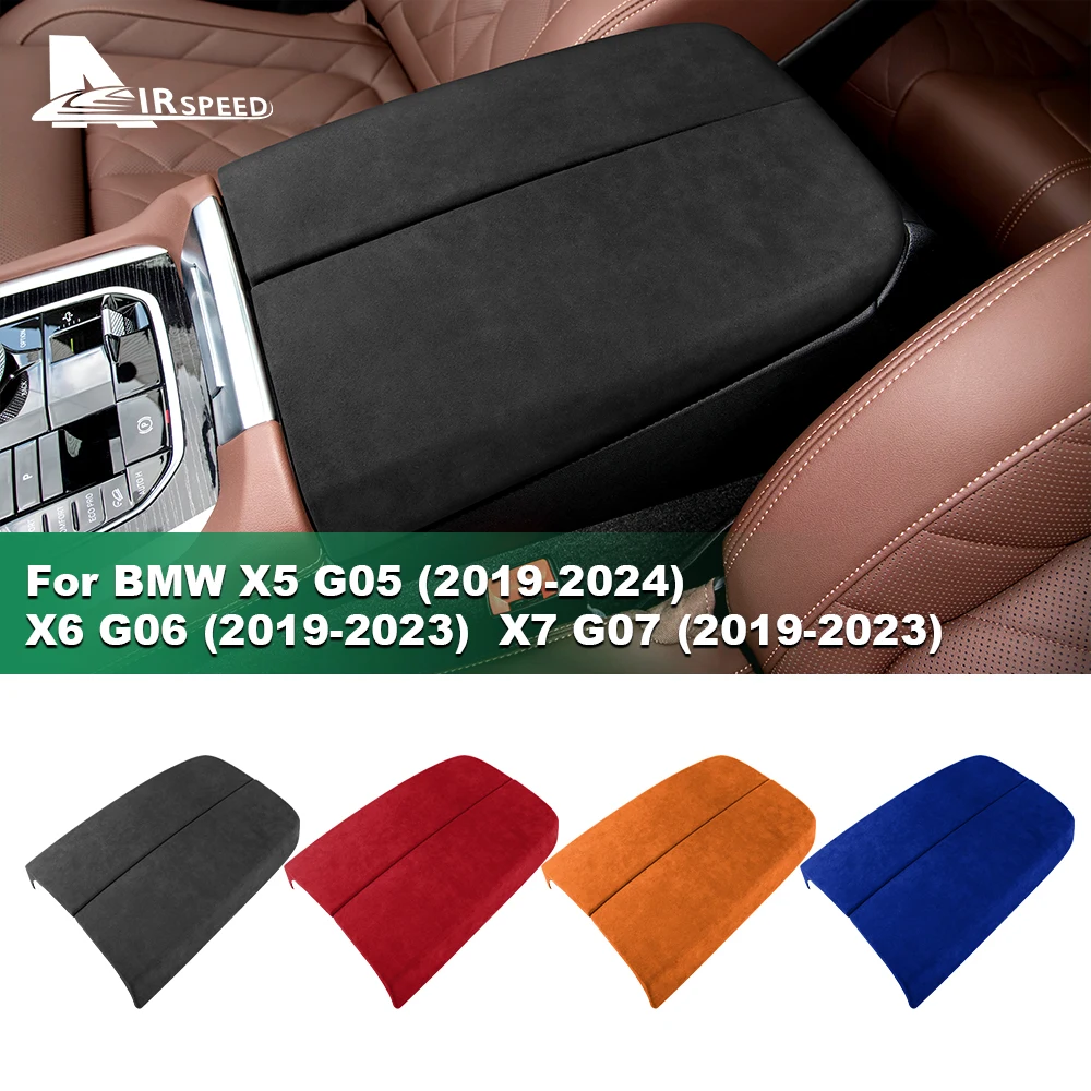 

Italy Suede ABS For BMW X5 G05 X6 G06 X7 G07 2019-2023 Interior Trim Accessories Car Armrest Mat Center Console Car Styling