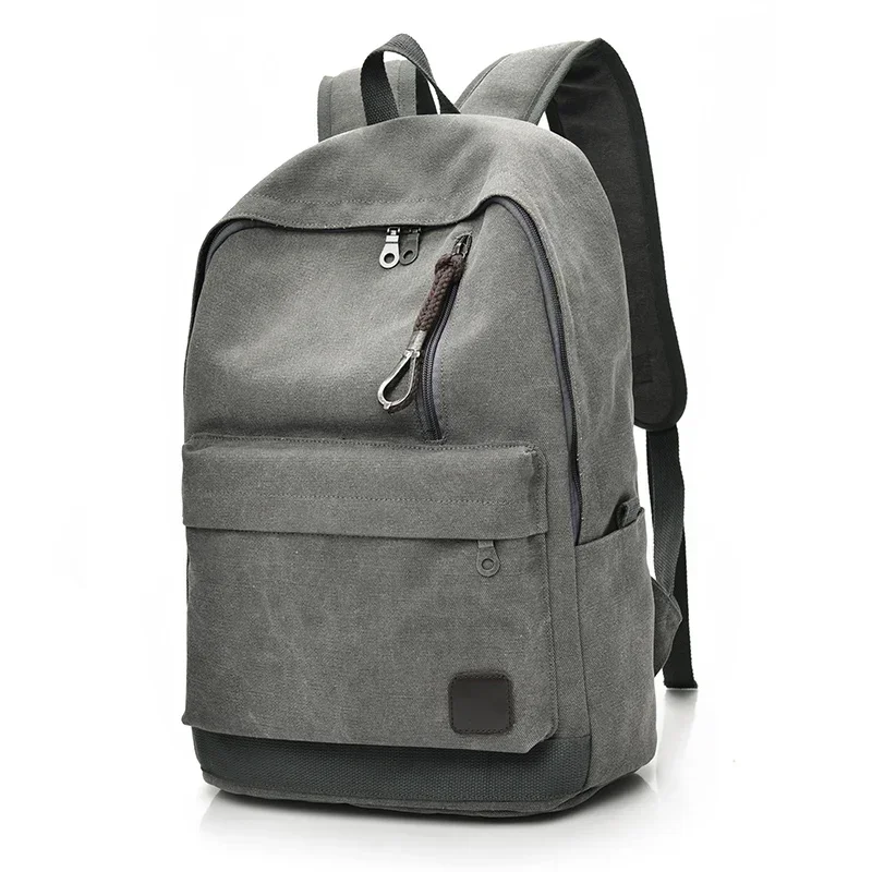 

Women Men Canvas Backpacks Large School Bags For Teenager Boys Girls Travel Laptop Backbag Mochila Rucksack Grey