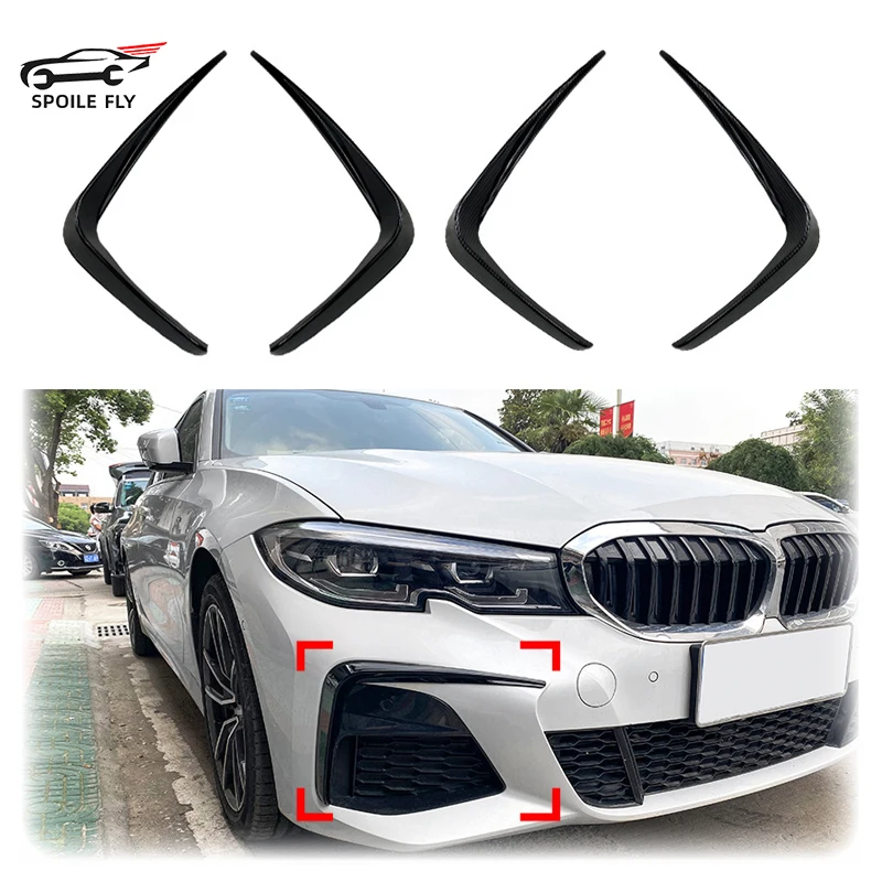 

2019 To 2021 For BMW G20 G28 318i 320i 325i 330i 330d 330e Car Front Bumper Lip Spoiler Fog Lamp Cover Trim Grille Body Kit